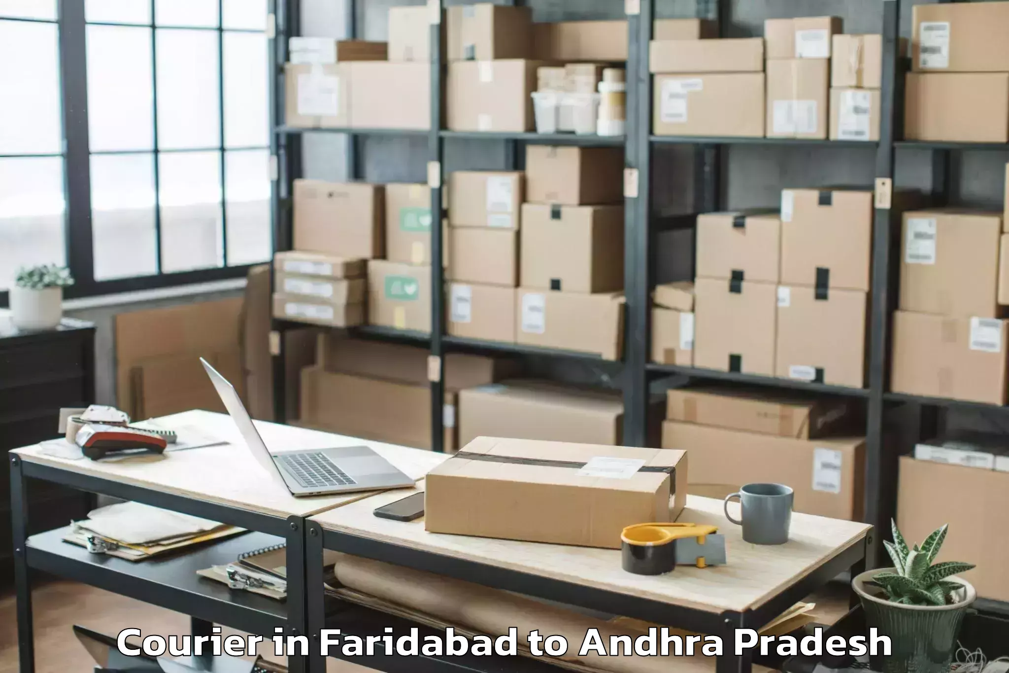 Discover Faridabad to Peda Araveedu Courier